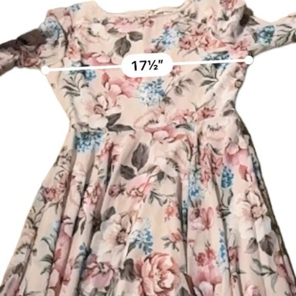 Yumi Kim Full of‎ Love Blush Floral Print 3/4 Sleeve Woodstock Maxi Dress S NEW - Picture 9 of 10